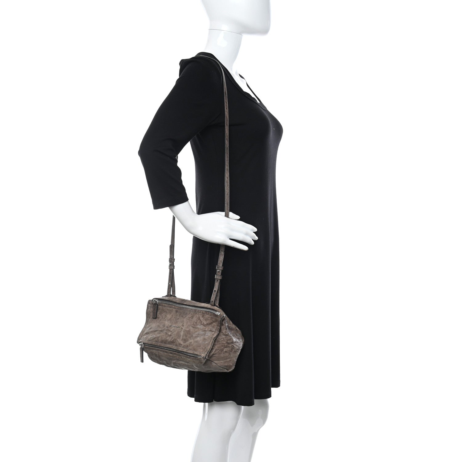 Givenchy Tumbled Sheepskin Mini Pandora Charcoal 3 of 7