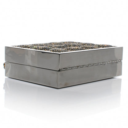 Chanel Crystal Square Quilted Box Clutch Bronze 4 of 8