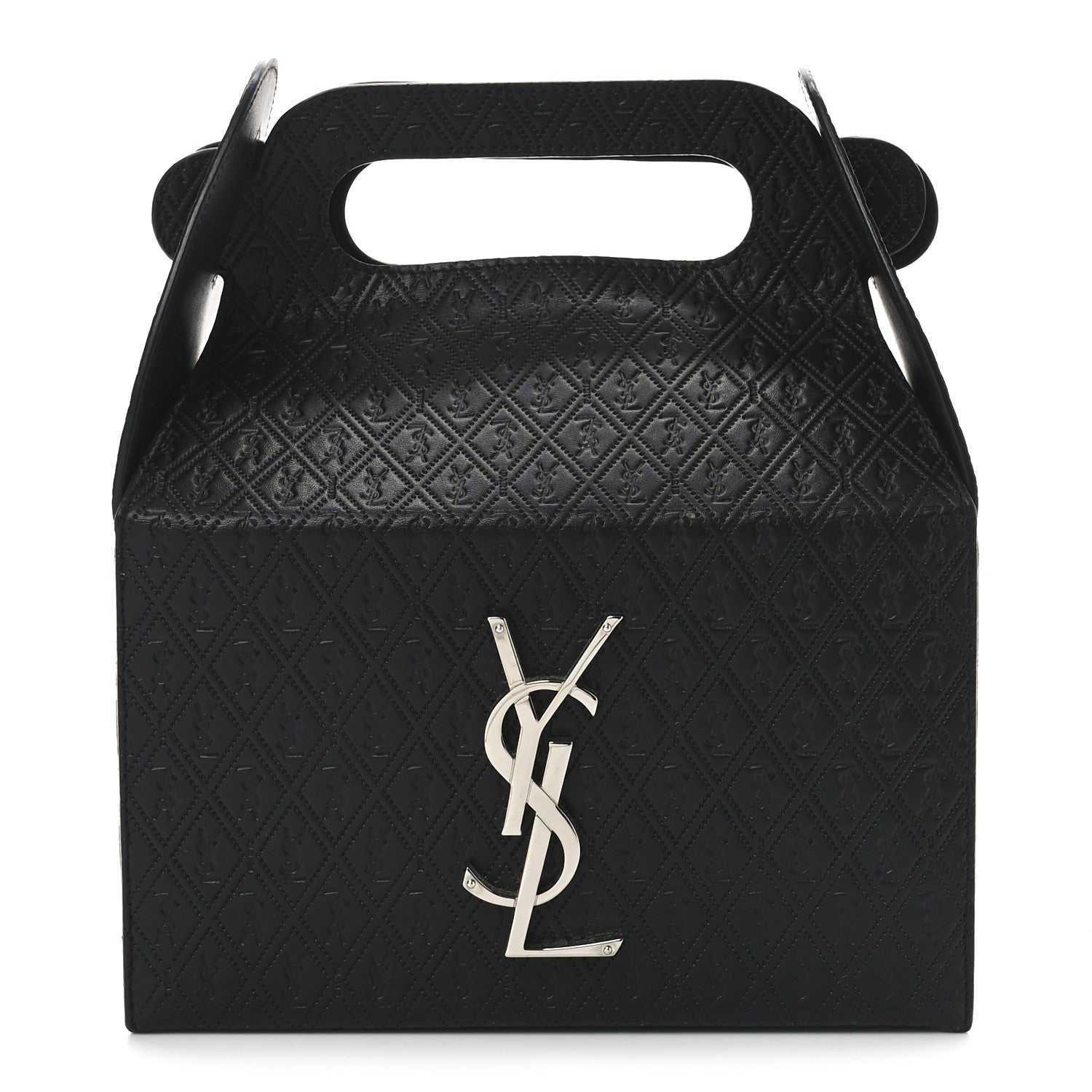 Saint Laurent Calfskin Monogram Take Away Box Black 1 of 9