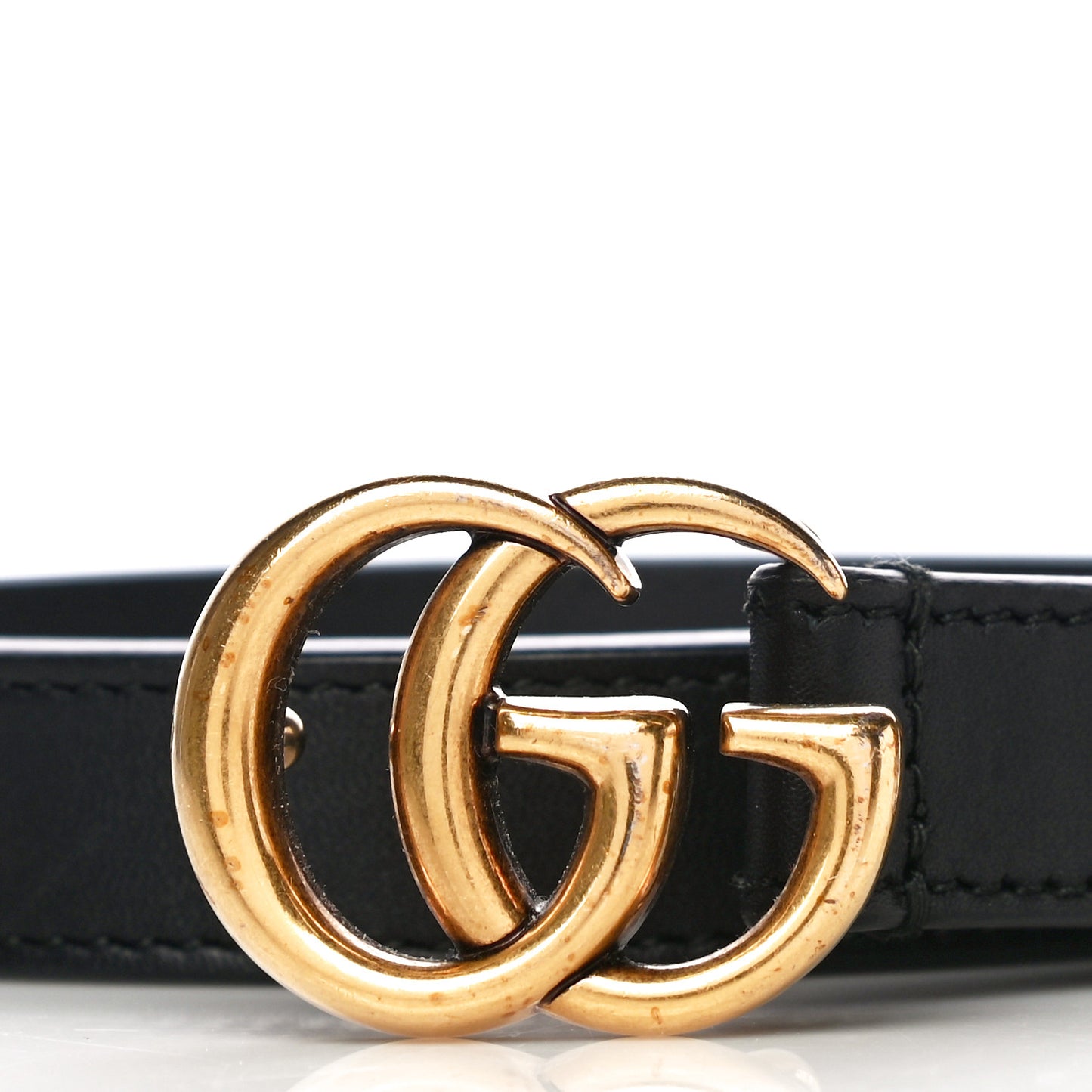 Calfskin Double G 20mm Belt 80 32 Black