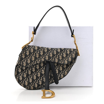 Christian Dior Oblique Saddle Bag Blue 18 of 18