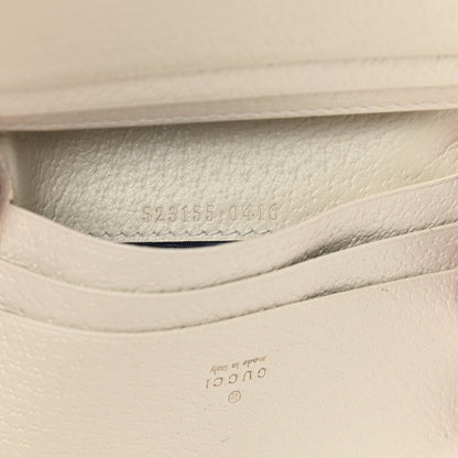 Gucci Textured Calfskin Web Ophidia Card Case Mystic White 7 of 8