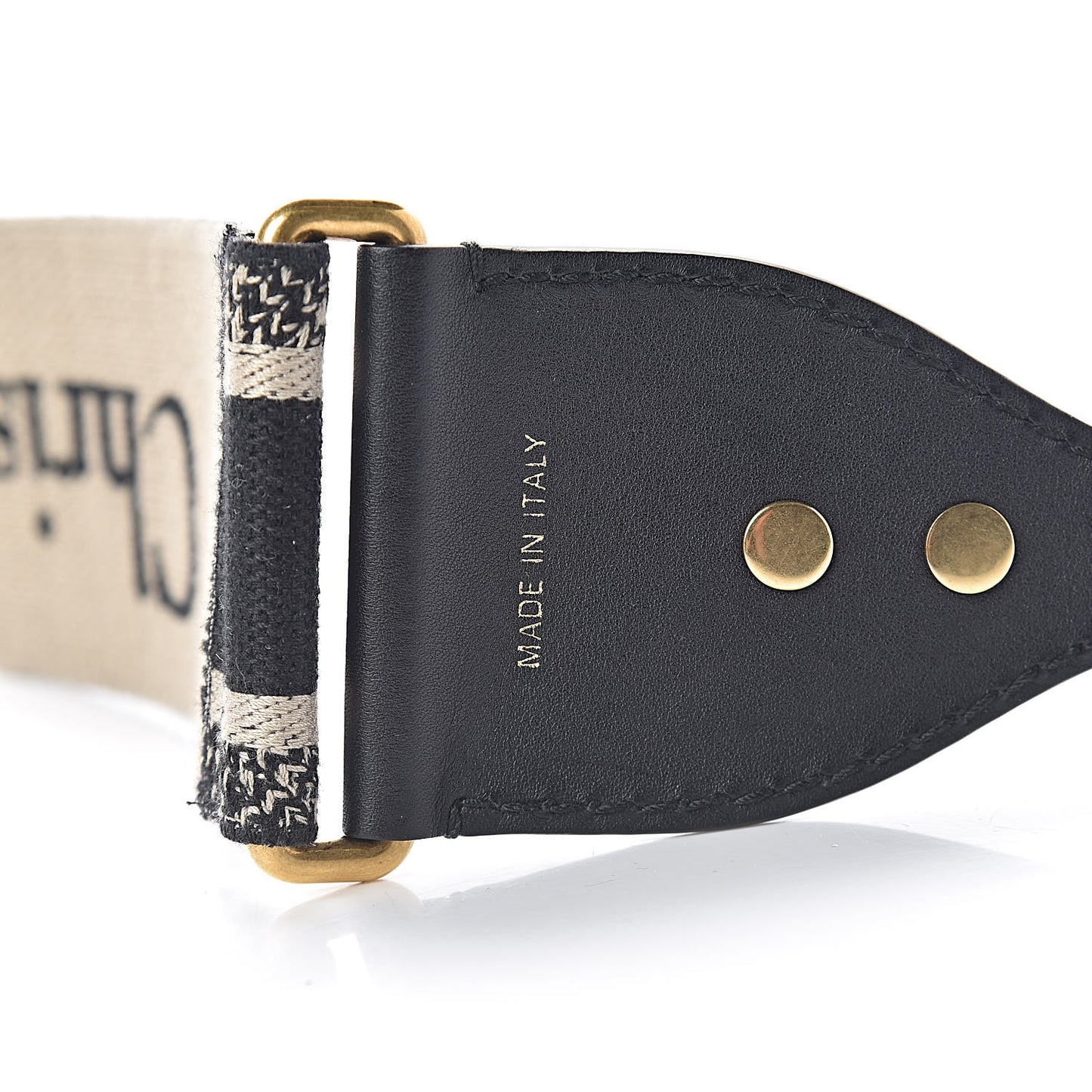 Canvas Embroidered Shoulder Strap Blue