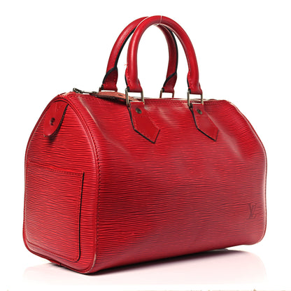 Louis Vuitton Epi Speedy 25 Castillan Red 3 of 13