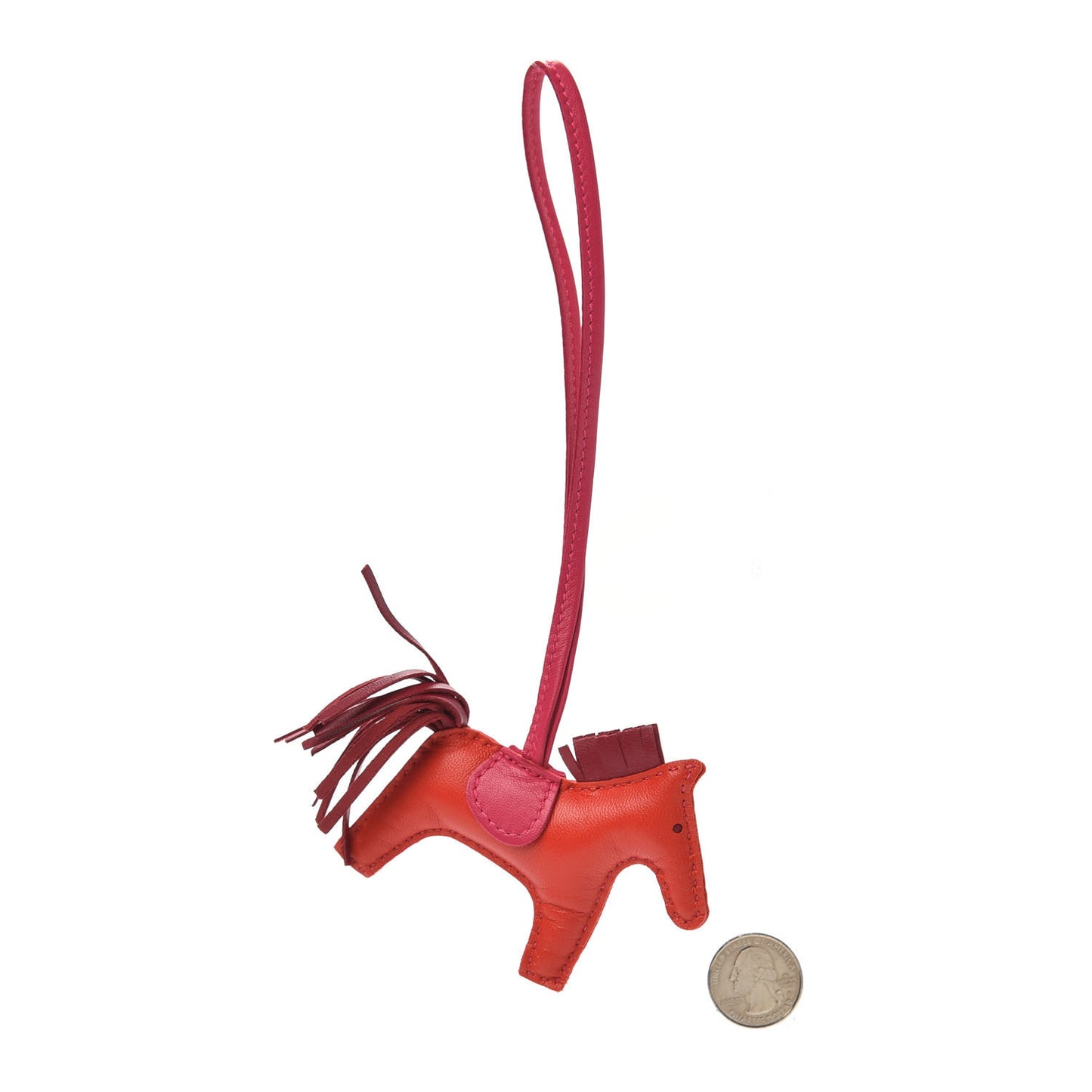 Milo Lambskin Grigri Rodeo Horse Bag Charm PM Rouge Indien Rubis Rose Mexico