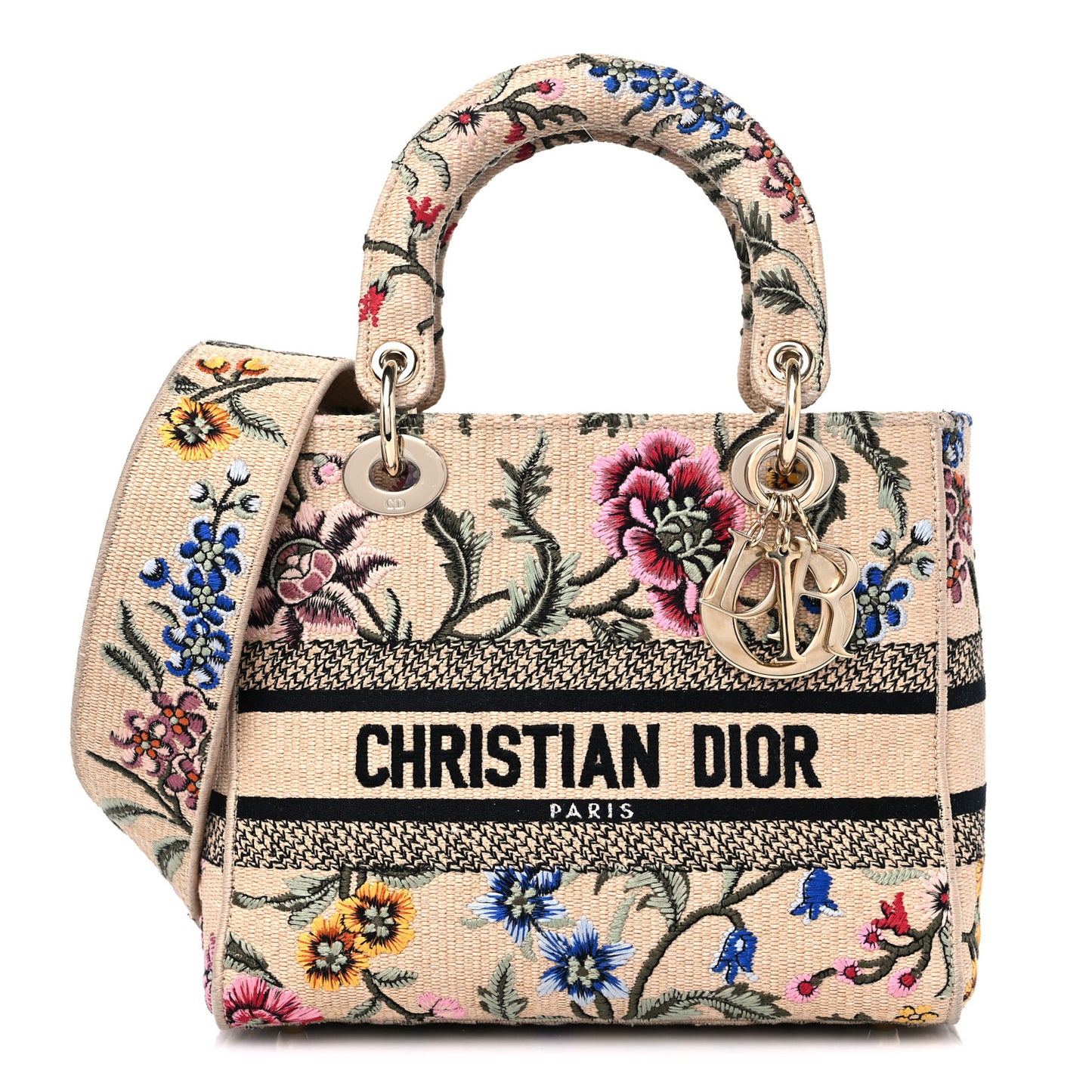 Canvas Embroidered Print Medium Lady D-Lite Multicolor