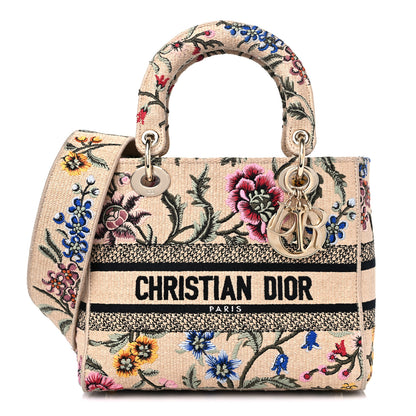 Christian Dior Canvas Embroidered Print Medium Lady D-Lite Multicolor 1 of 10