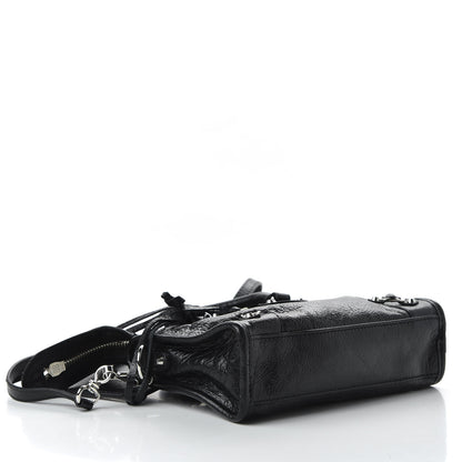Balenciaga Agneau Classic Silver Hardware Nano City Black 5 of 10