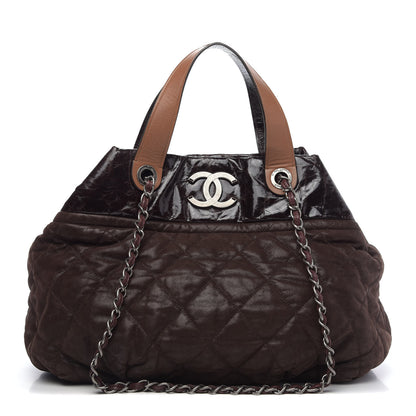 Chanel Iridescent Calfskin Quilted Large In The Mix Tote Brown 1 of 11