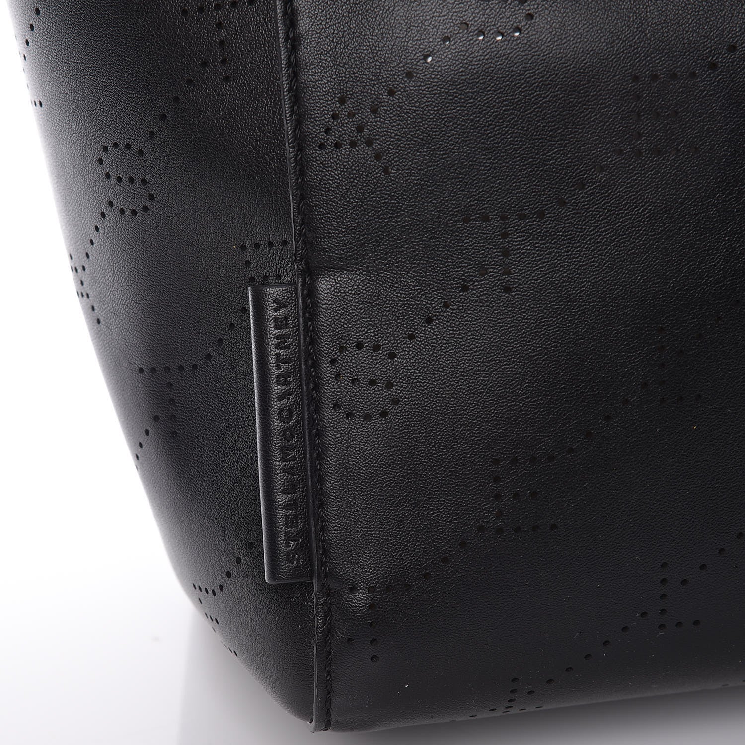 Stella McCartney Eco Alter Nappa Perforated Logo Tote Black 10 of 10