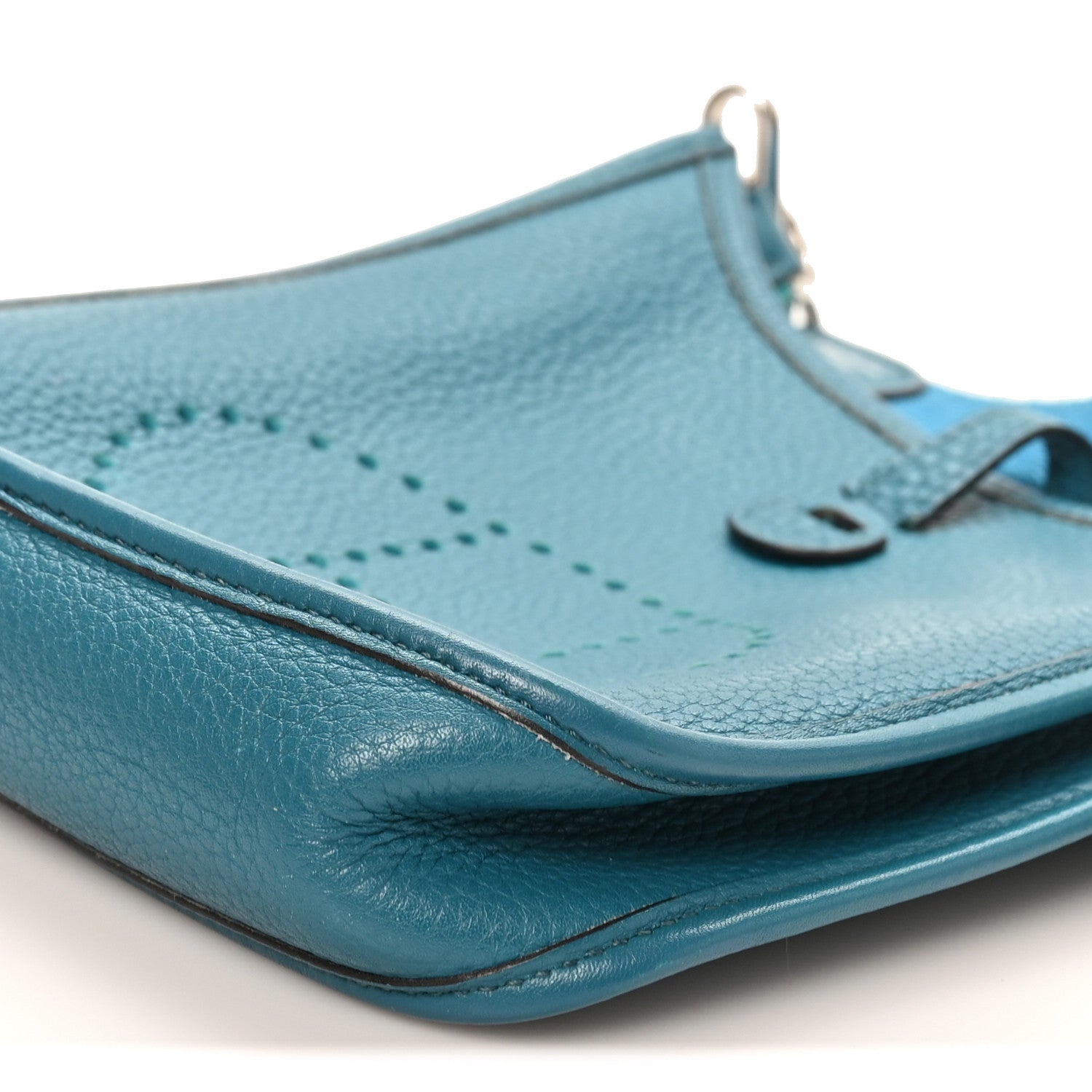 Hermes Taurillon Clemence Amazone Evelyne TPM Bleu Izmir Malachite 10 of 11