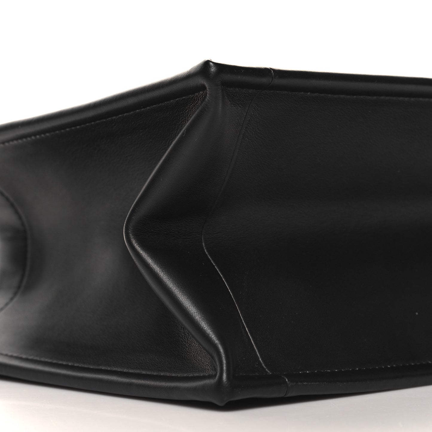 Calfskin Macro Cannage Small Book Tote Black