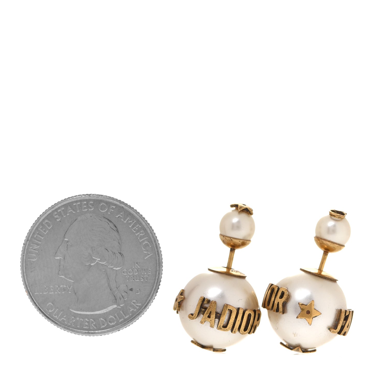 Pearl J'Adior Mise En Dior Tribal Earrings Gold