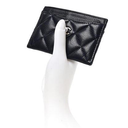 Chanel Caviar Quilted Card Holder Navy 2 of 9