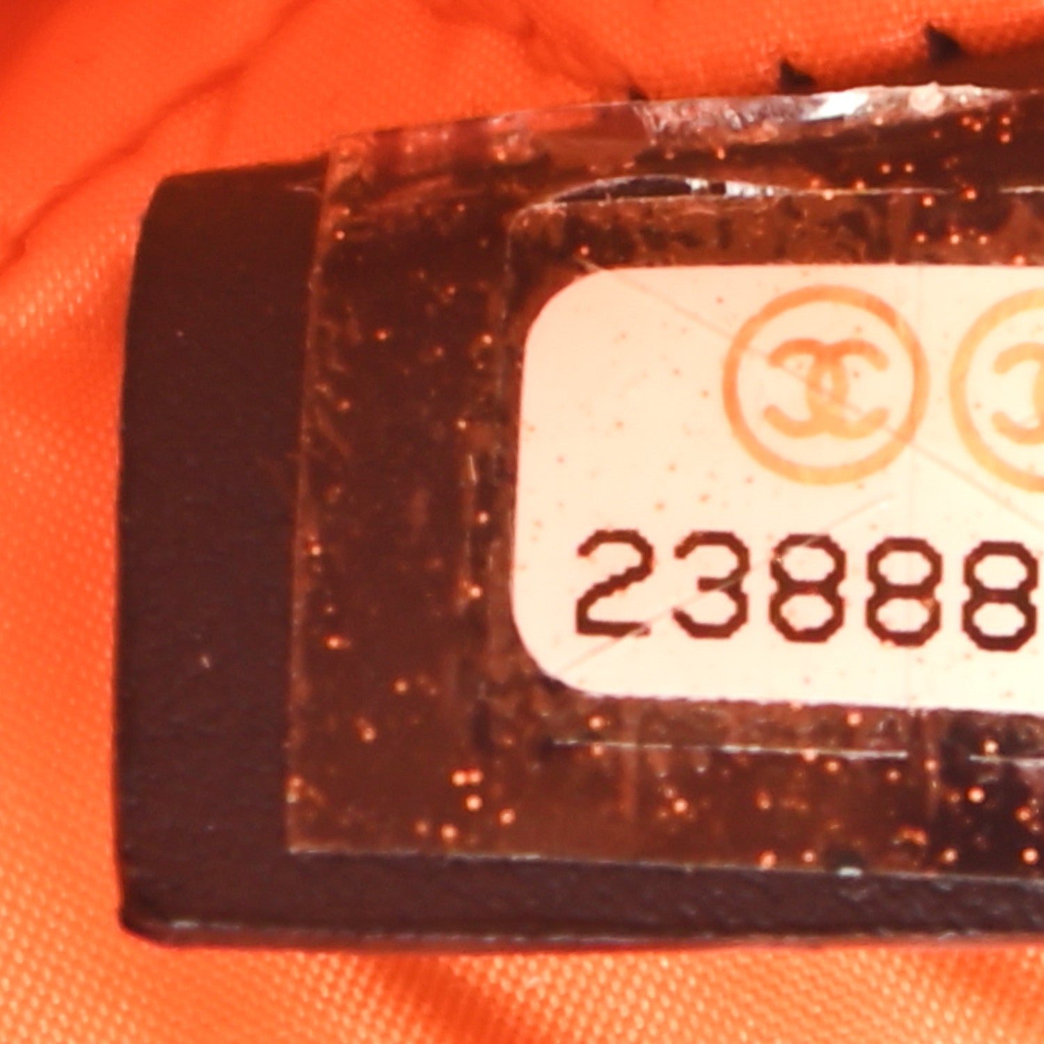 Chanel Denim Medium Deauville Pouch Clutch Blue Orange 7 of 7