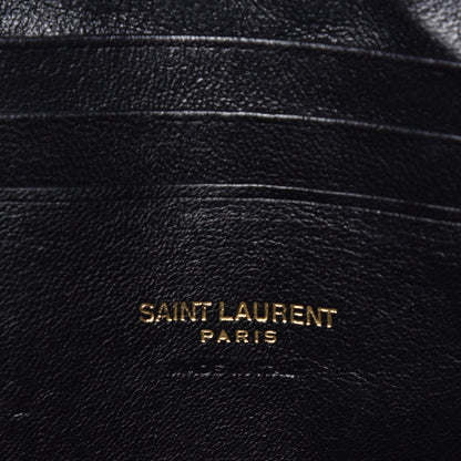 Saint Laurent Grain De Poudre Matelasse Monogram Mini Lou Camera Bag Dark Latte 6 of 9