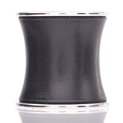 Hermes Lambskin Scarf Ring Black 1 of 7