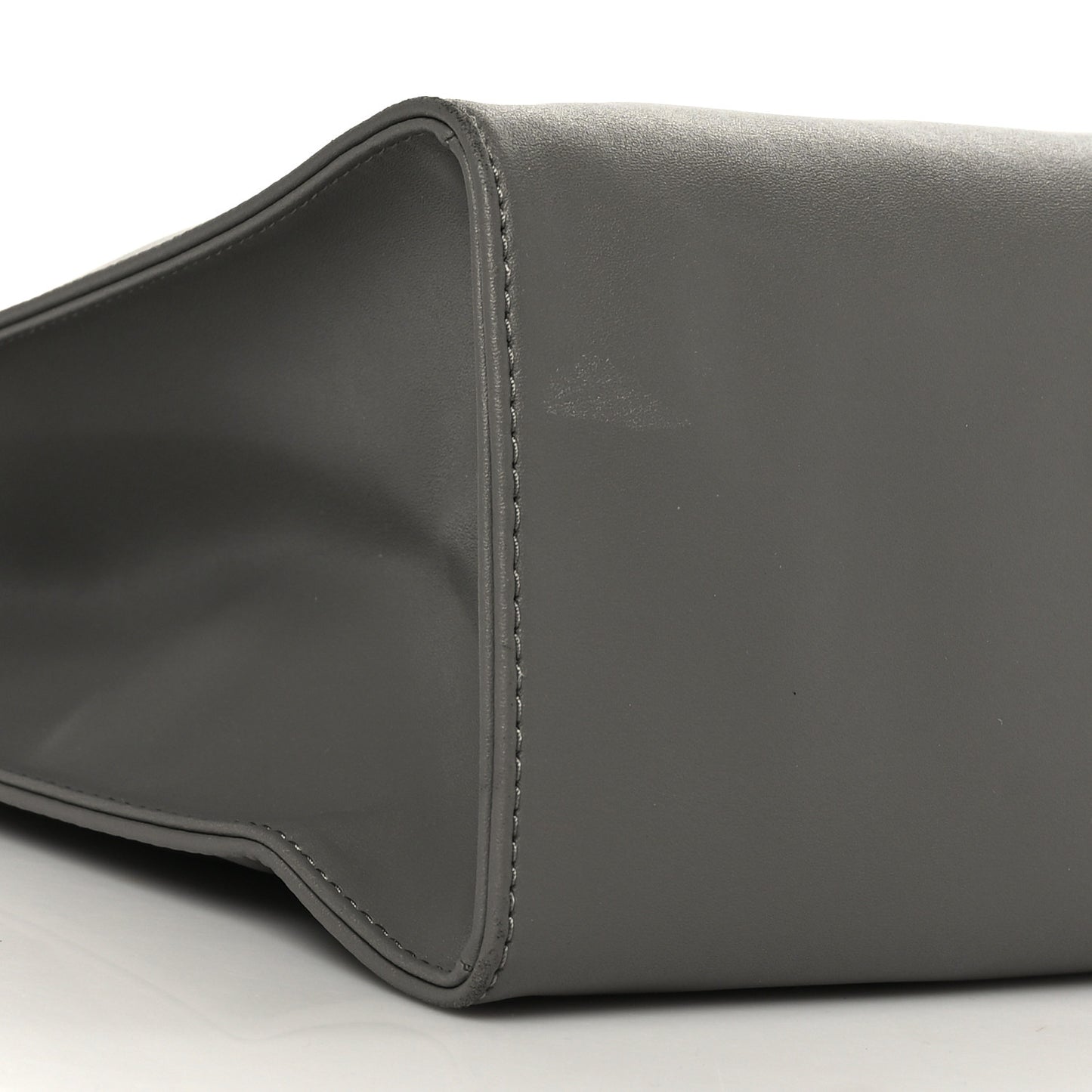 Vegan Leather Medium Shopping Bag Grey