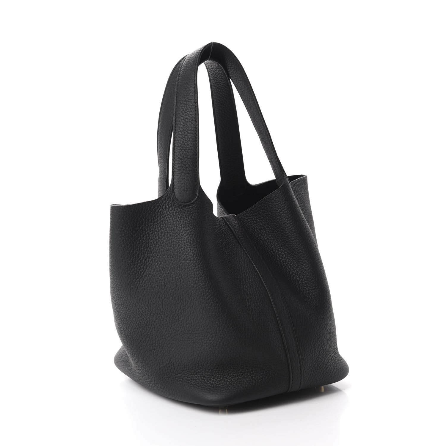 Hermes Taurillon Clemence Picotin Lock 22 MM Black 3 of 10