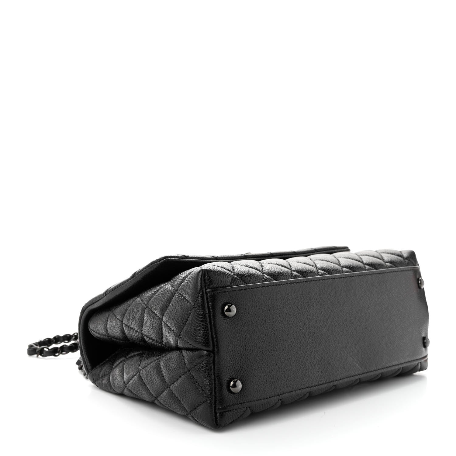 Chanel Caviar Quilted Small Coco Handle Flap So Black 4 of 11