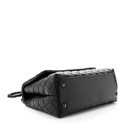 Chanel Caviar Quilted Small Coco Handle Flap So Black 4 of 11