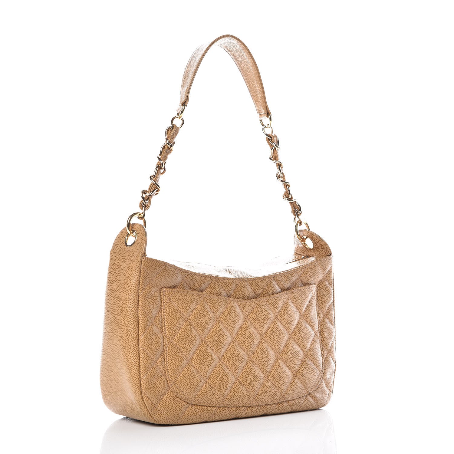 Chanel Caviar Quilted Hobo Beige 3 of 9