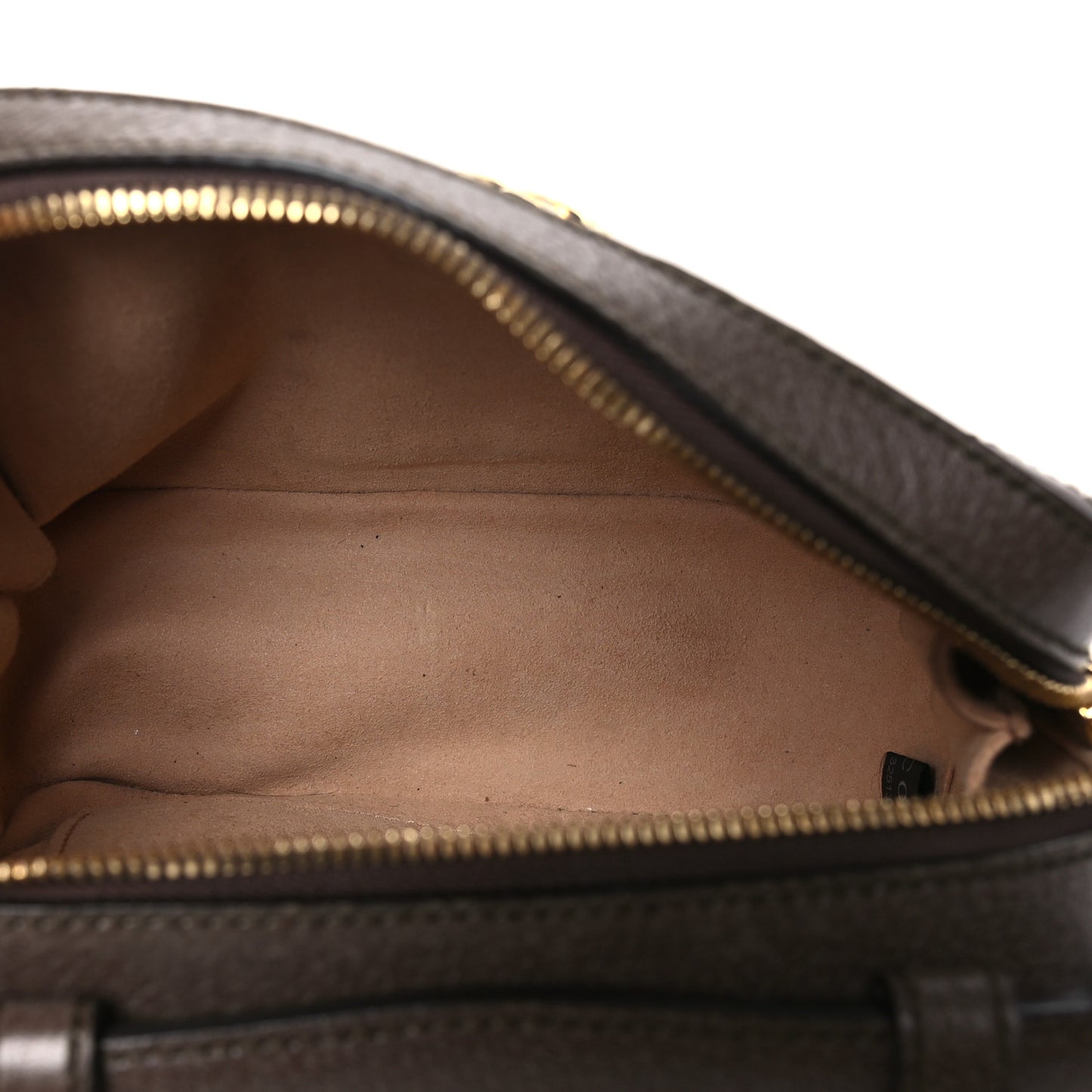 GG Supreme Monogram Mini Ophidia Top Handle Shoulder Bag Brown