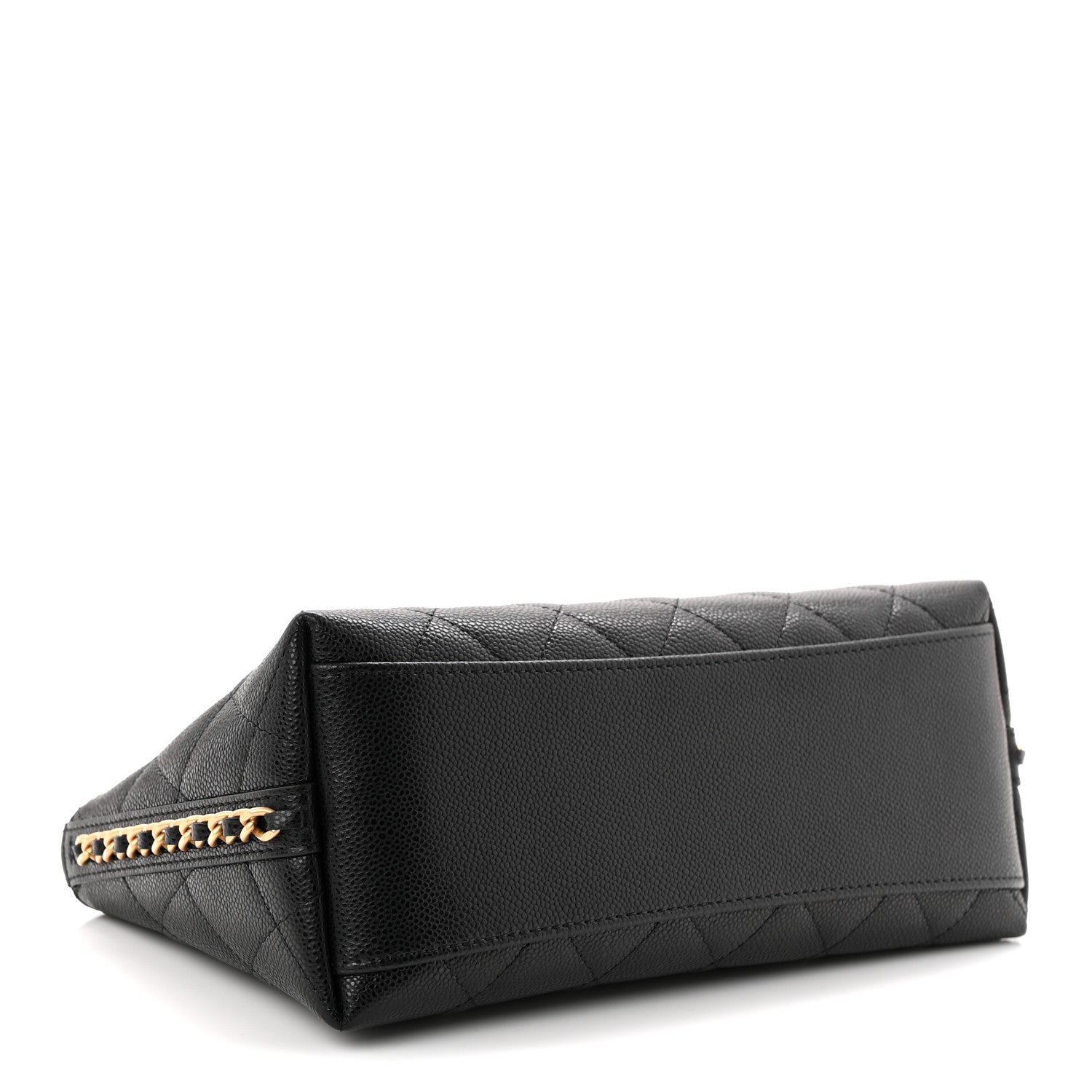 Chanel Caviar Quilted Chain Cosmetic Case Black 4 of 11