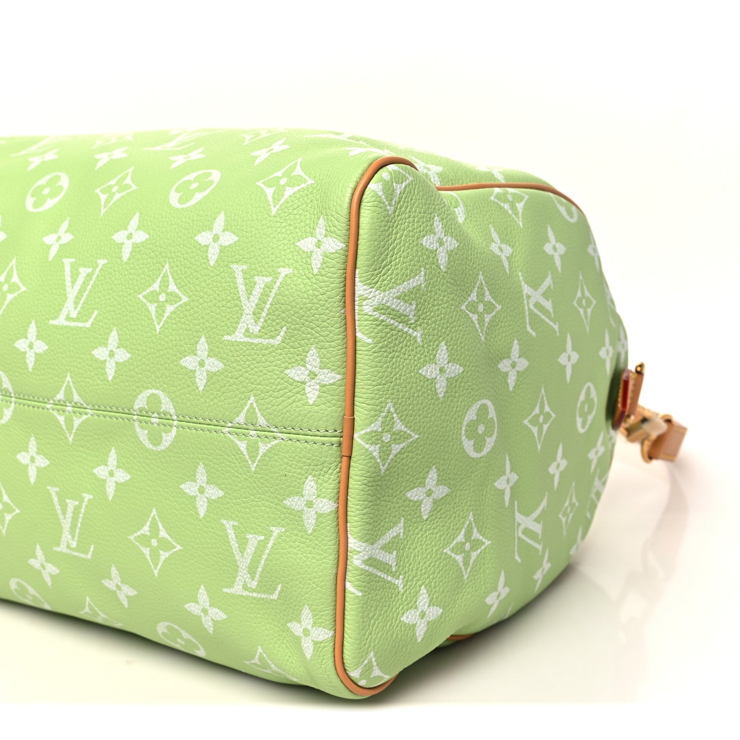 Calfskin Monogram Speedy P9 Bandouliere 40 Frozen Lime