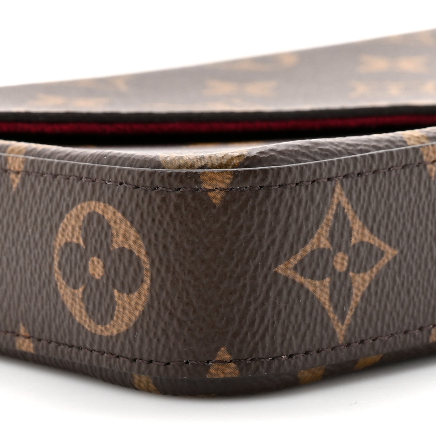 Louis Vuitton Monogram Pochette Felicie Chain Wallet Fuchsia 12 of 13