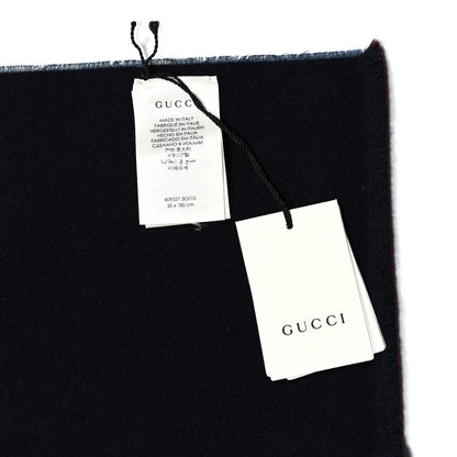 Gucci Wool Cotton GG Monogram MHerry Scarf Violet Pink 5 of 5