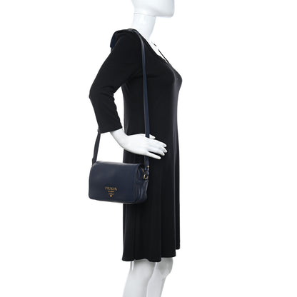 Prada Vitello Daino Flap Crossbody Baltico 2 of 10