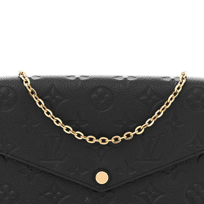 Louis Vuitton Empreinte Pochette Felicie Chain Wallet Black 9 of 13