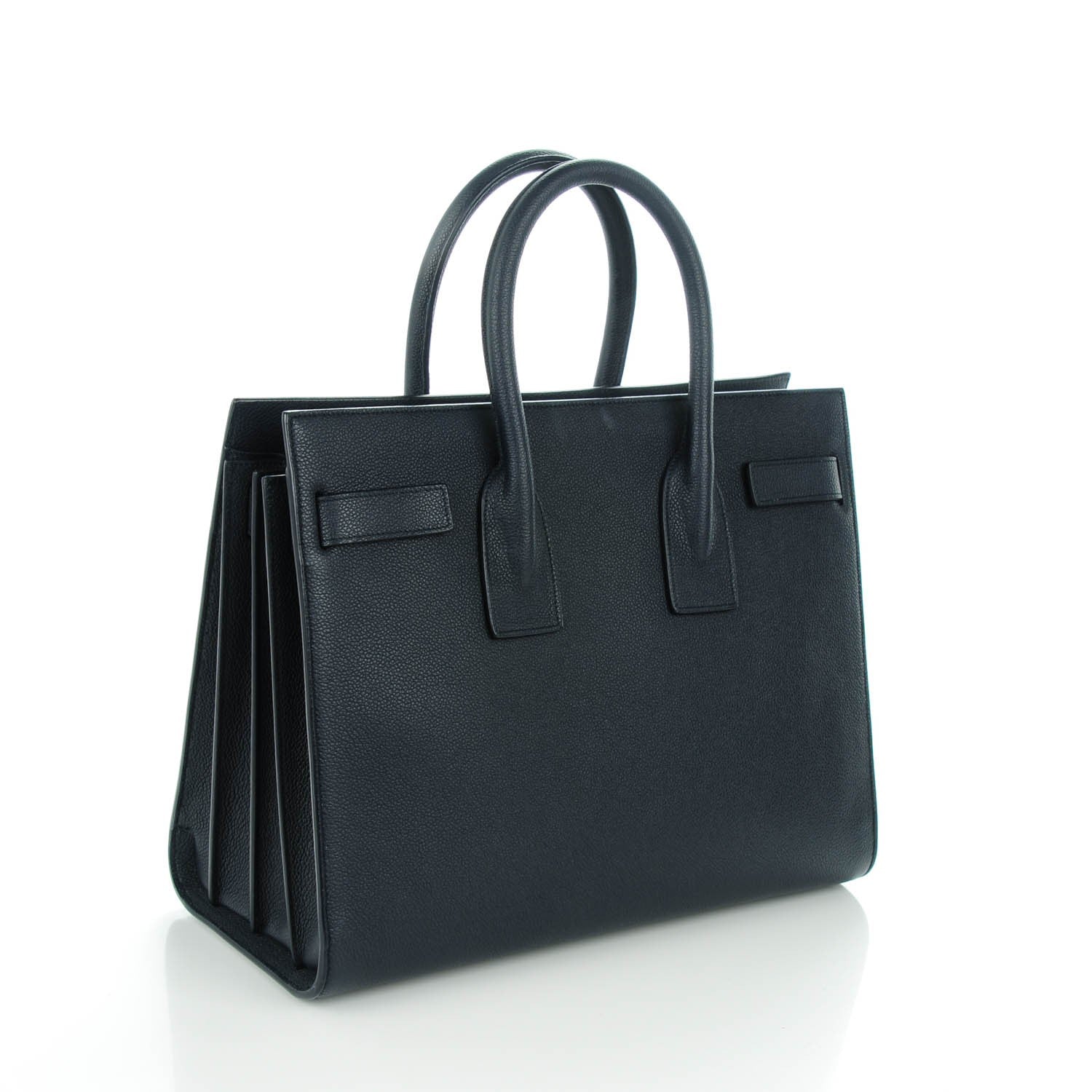 Saint Laurent Grained Calfskin Small Sac De Jour Marine 3 of 7