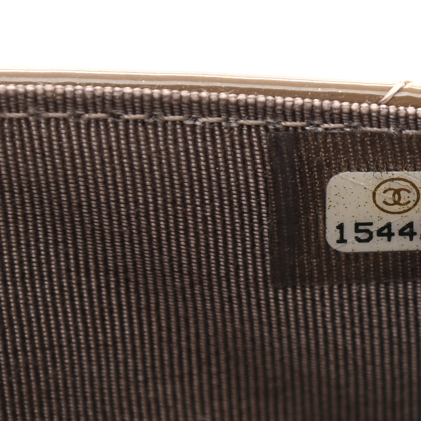Patent Quilted Wallet On Chain WOC Brown