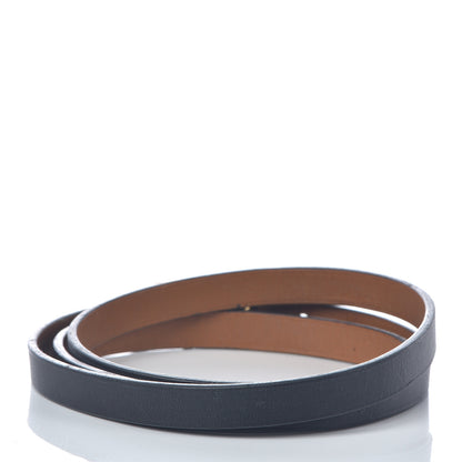Hermes Chamonix Hapi 3MM Triple Tour Wrap Bracelet T2 Black 3 of 11