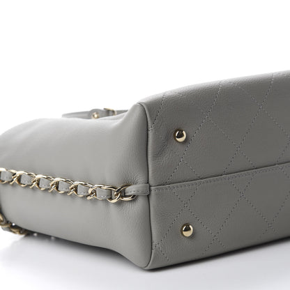 Chanel Bullskin Stitched Small Shopping Bag Grey 7 of 11