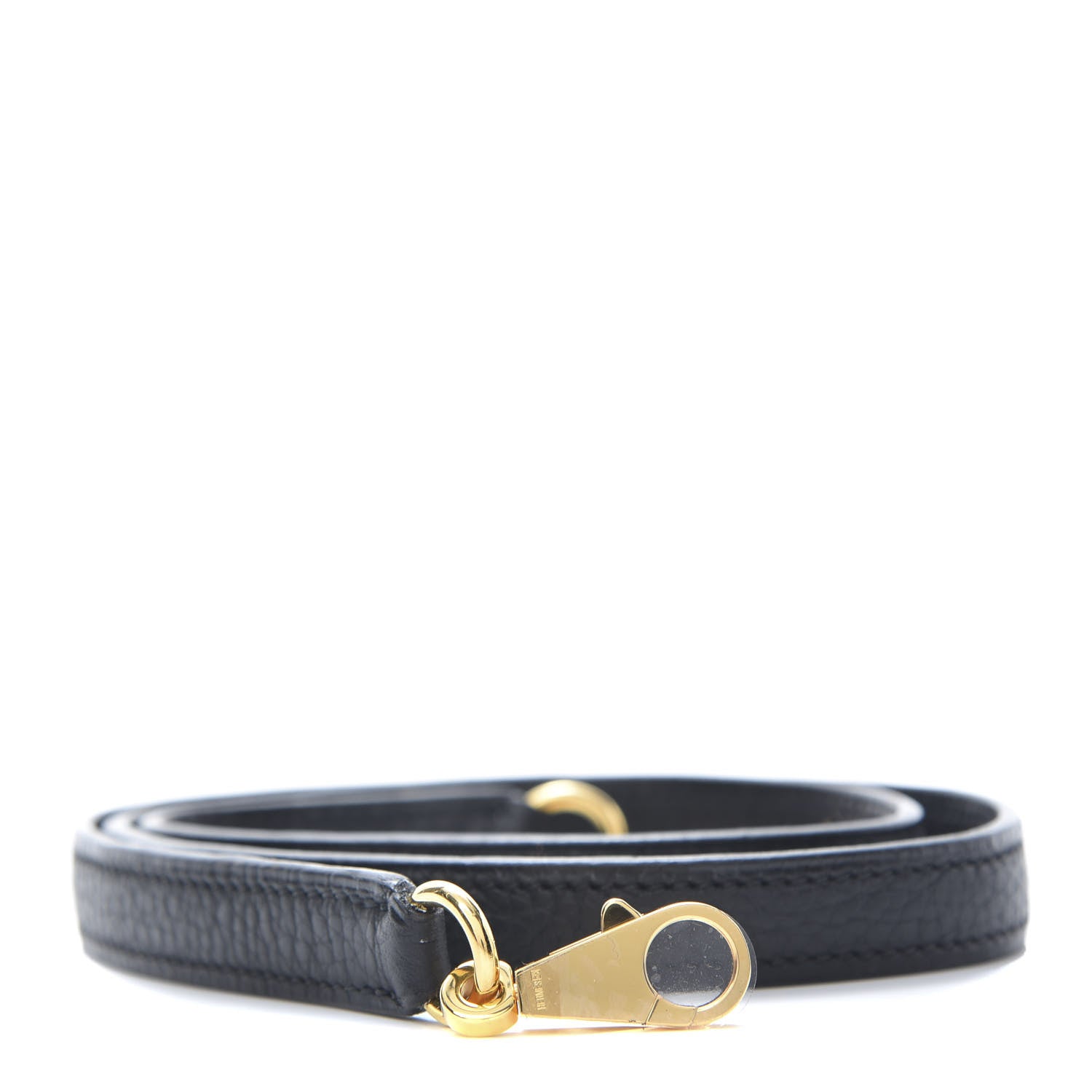 Hermes Taurillon Clemence Kelly Shoulder Strap Black 1 of 5