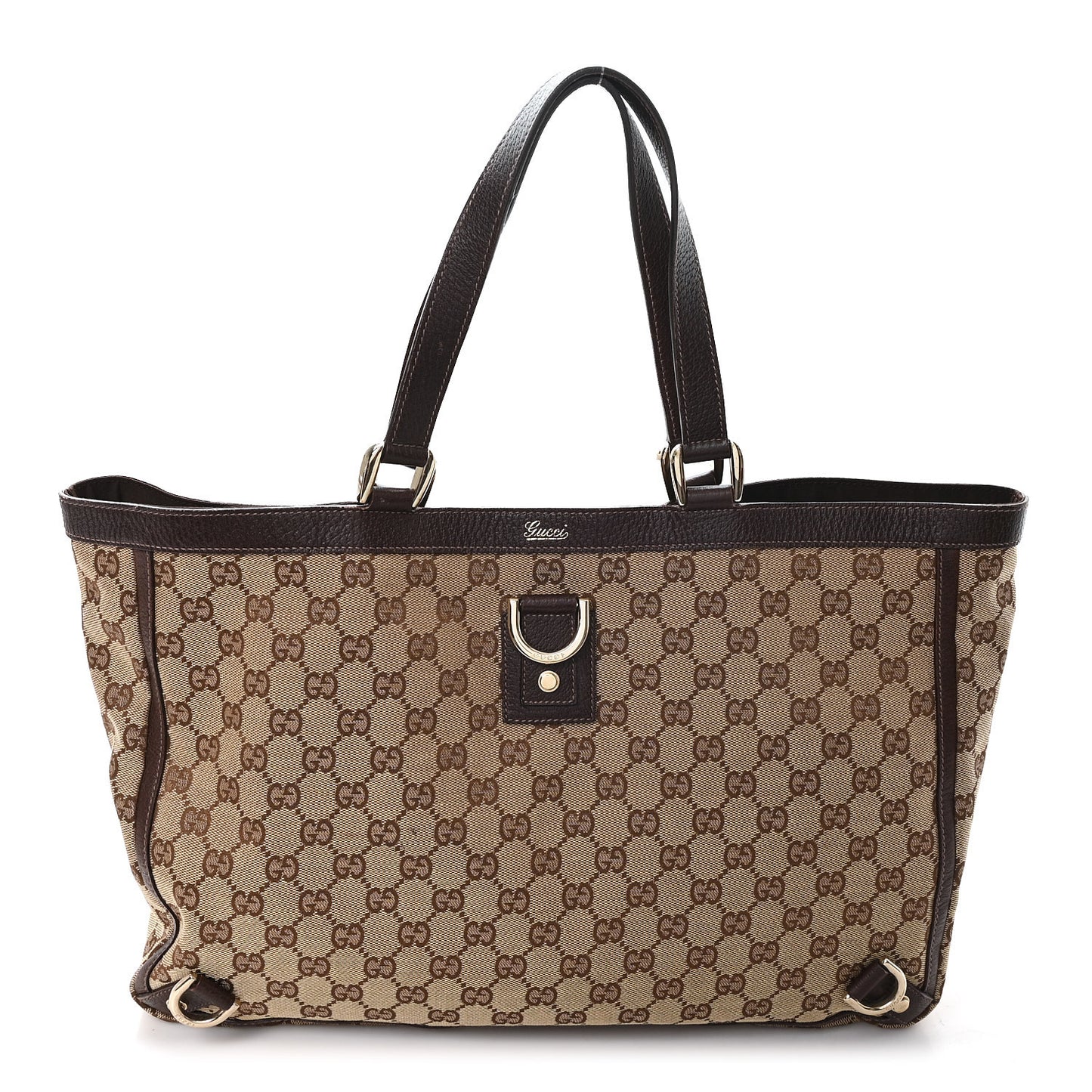 Monogram Large Abbey Tote Dark Brown