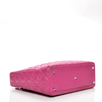 Christian Dior Lambskin Cannage Large Lady Dior Pink 4 of 22