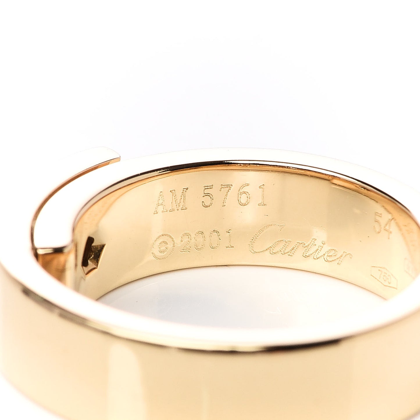 18K Yellow Gold Diamond Anniversary Band Ring 54 6.75