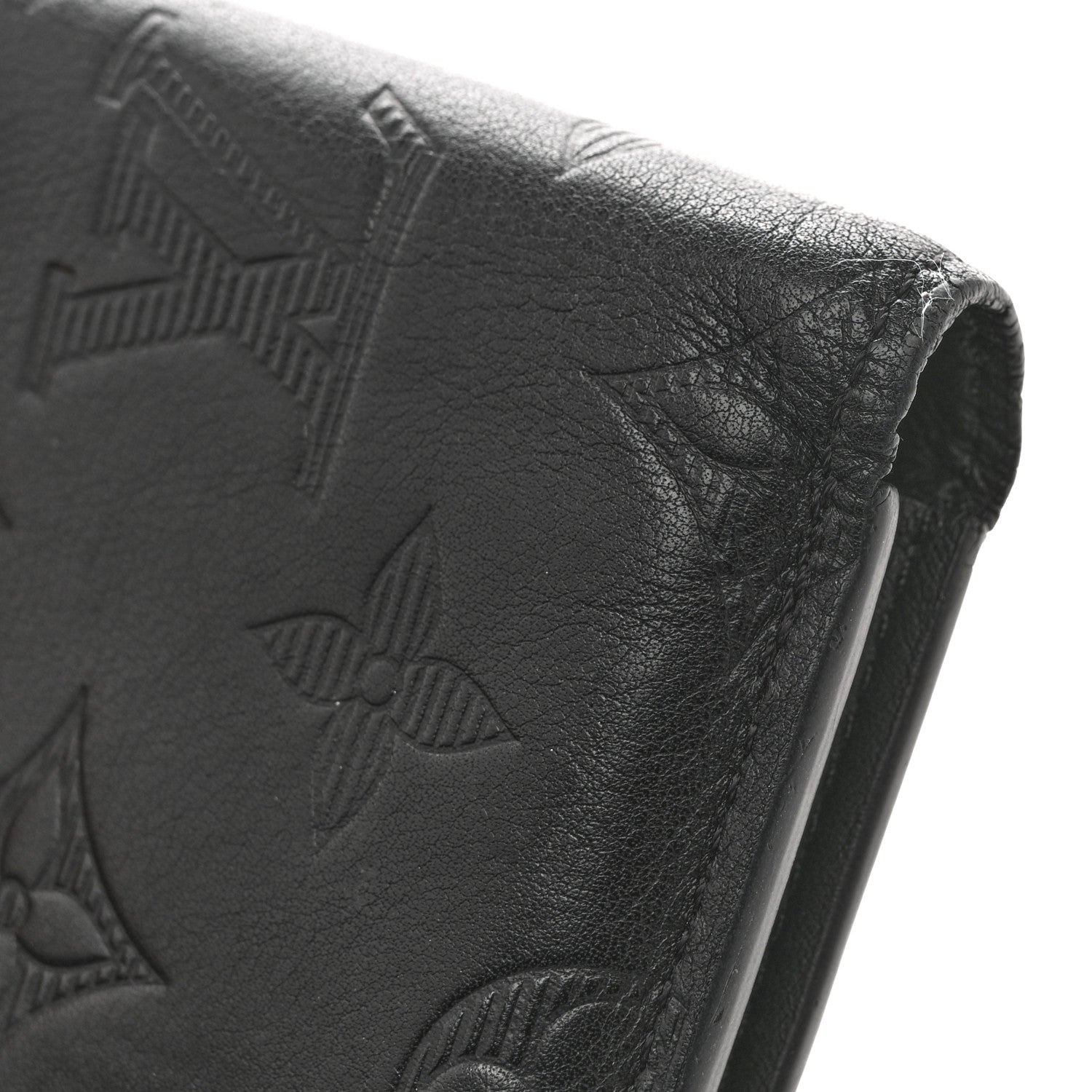 Louis Vuitton Calfskin Monogram Shadow Multiple Wallet Black 8 of 11