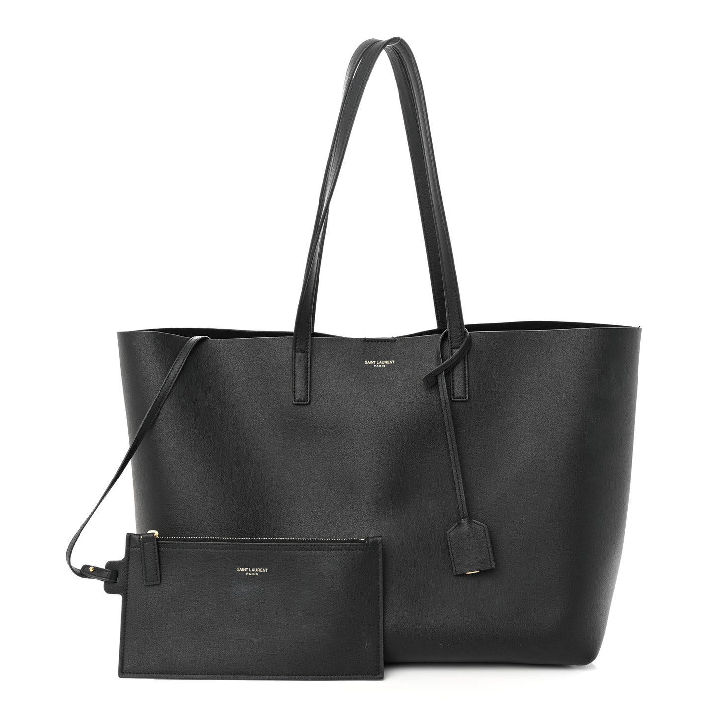 Calfskin Large Shopping Tote Black