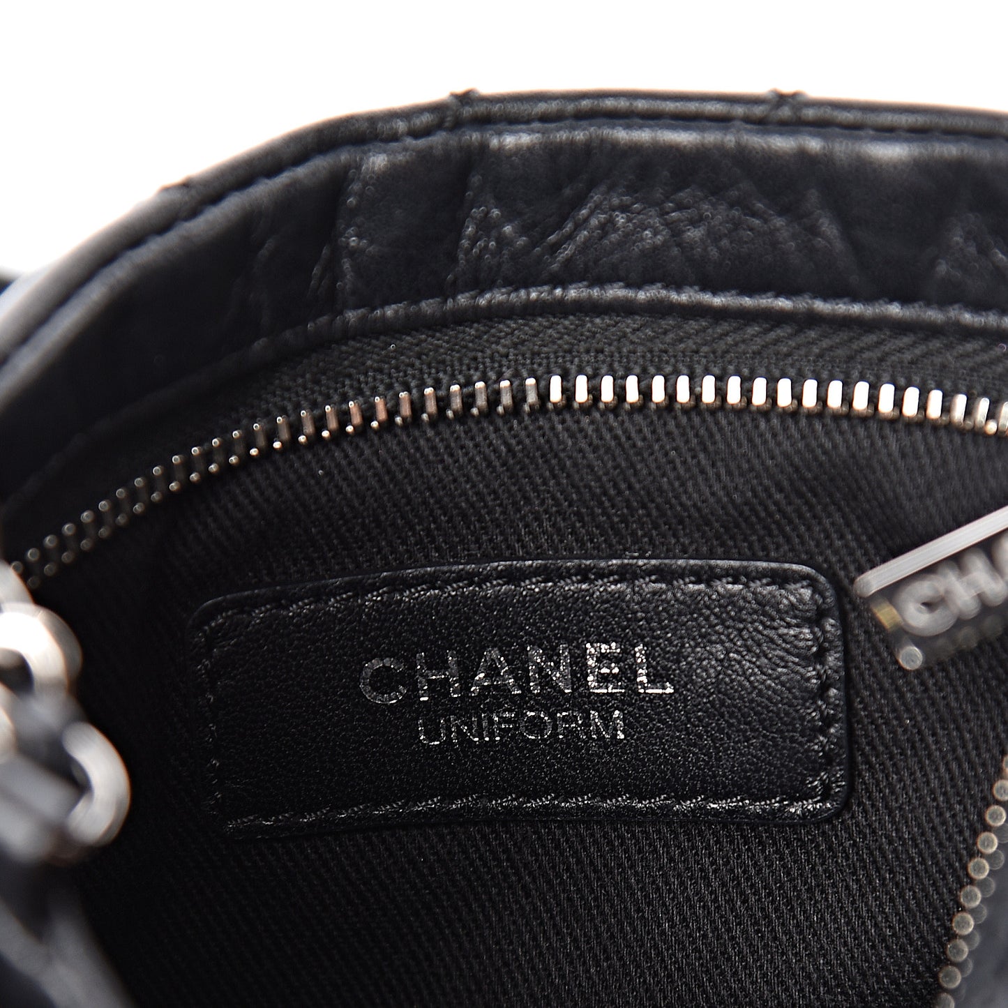 Calfskin Quilted Crossbody Bag Black