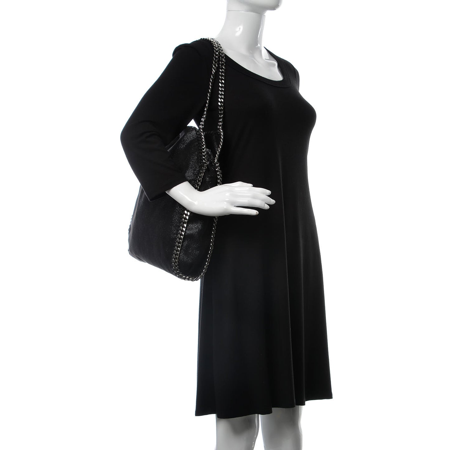 Shaggy Deer Small Falabella Tote Black