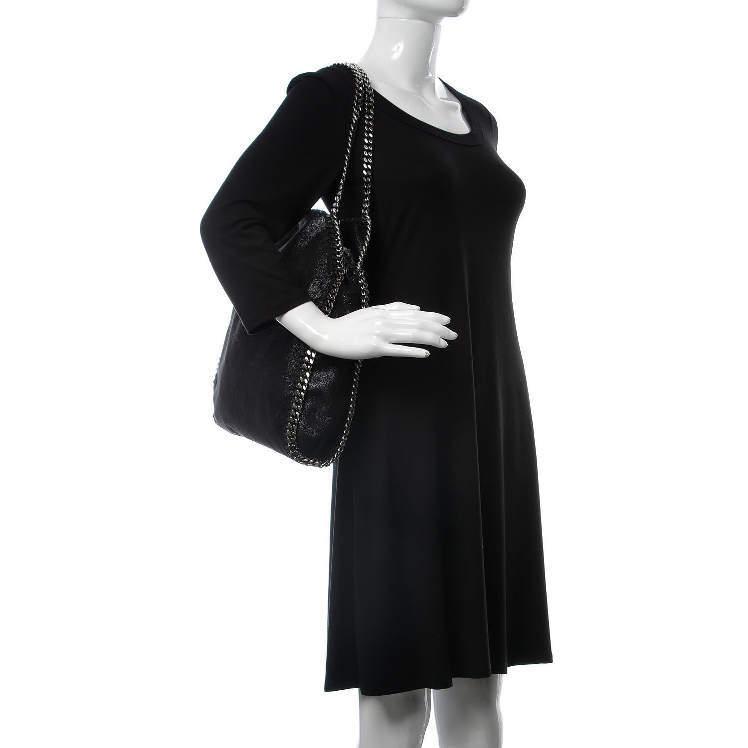 Stella McCartney Shaggy Deer Small Falabella Tote Black 2 of 7