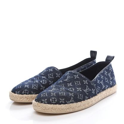 Louis Vuitton Monogram Denim Waterfall Espadrille 41 Marine 3 of 8