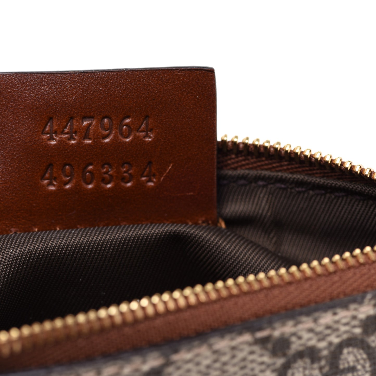 GG Supreme Monogram Key Case Brown