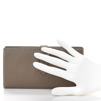Hermes Epsom Bearn Gusset Wallet Etoupe 2 of 10