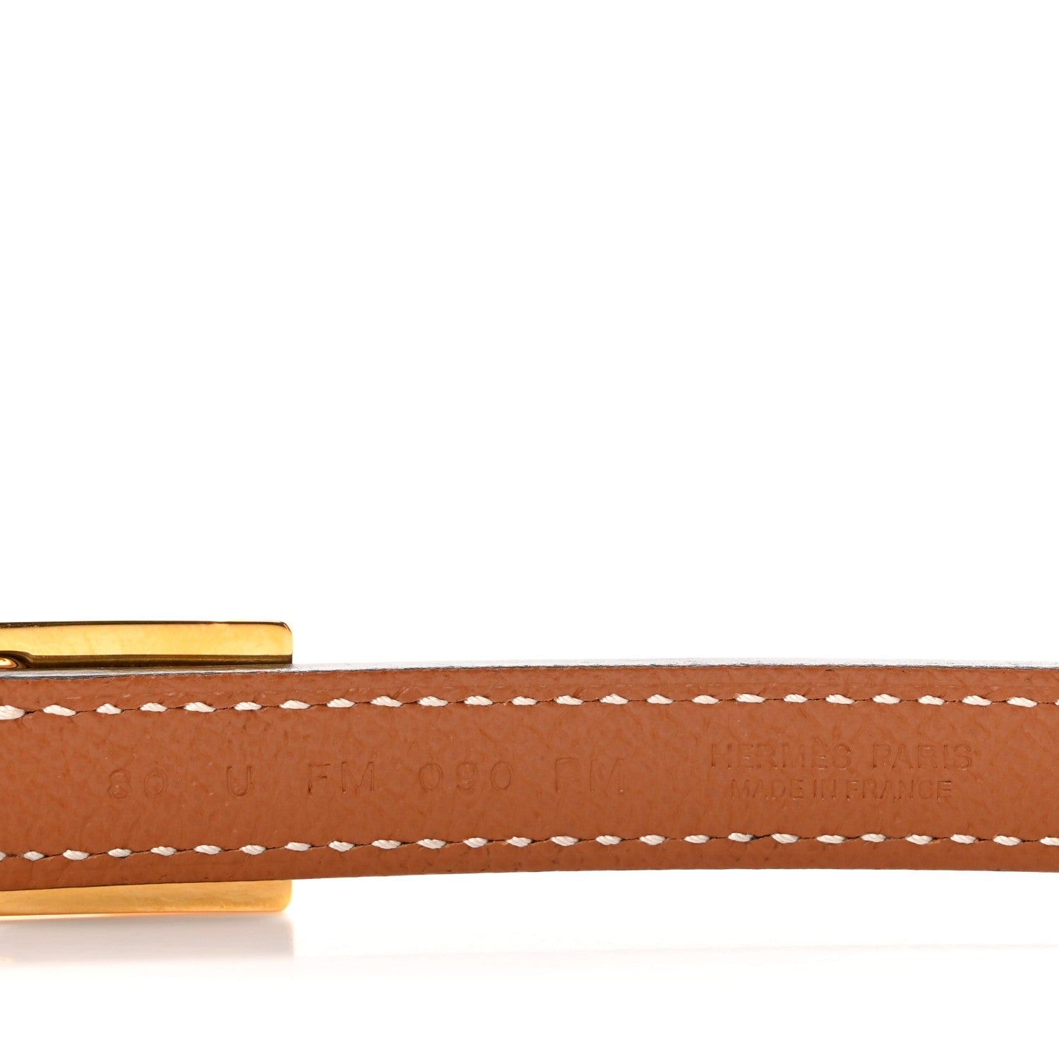 Hermes Epsom Swift 13mm Lucky 15 Belt 80 32 Black Gold 3 of 7